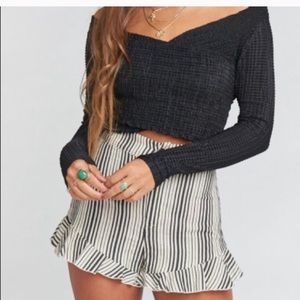 Show me your mumu high waist shorts.